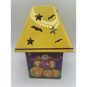 Tin Metal Halloween Lantern Scarecrow